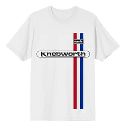 Oasis Knebworth Vertical Stripe T Shirt - L, White