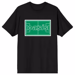 Oasis Maine Road Football Pitch T Shirt - XXL, Black