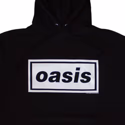 Oasis Decca Band Logo Pullover Hoodie - L, Black