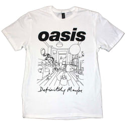 Oasis Definitely Maybe Line Drawing T Shirt - S, White