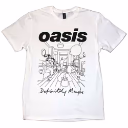 Oasis Definitely Maybe Line Drawing T Shirt - M, White
