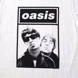 Oasis Noel And Liam Boxed Photo T Shirt - L, White