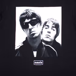 Oasis Noel & Liam Square Photo T Shirt - L, Black