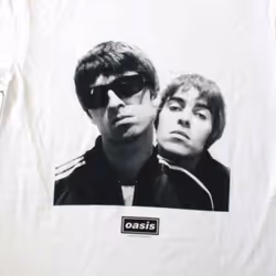 Oasis Noel And Liam Square Photo T Shirt - M, White