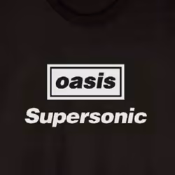 Oasis Supersonic Title T Shirt - L, Black