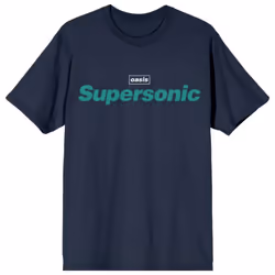 Oasis Supersonic Title Colour T Shirt - S, Navy