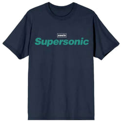 Oasis Supersonic Title Colour T Shirt - XXL, Navy