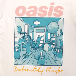 Oasis Definitely Maybe Illustration Colour T Shirt - XXL, White