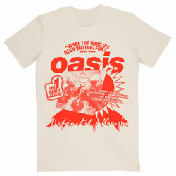Oasis What The Worlds Been Waiting For T Shirt - XL, Beige