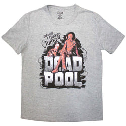 Deadpool Plucked Turkey Logo T Shirt - L, Grey