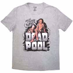 Deadpool Plucked Turkey Logo T Shirt - XL, Grey