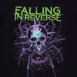 Falling In Reverse Spider Band Logo T Shirt - XXL, Black