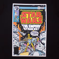 Star Wars The Empire Strikes Comic Cover T Shirt - XXL, Black