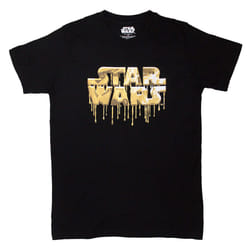Star Wars Gold Drip Logo T Shirt - XL, Black