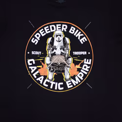 Star Wars Speeder Bike Galactic Empire T Shirt - XXL, Black