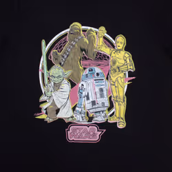Star Wars Heroes Neon T Shirt - XL, Black