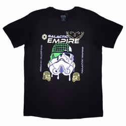 Star Wars Galactic Empire Melted Mask T Shirt - S, Black