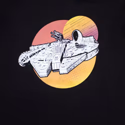 Star Wars Millennium Falcon Twin Suns T Shirt - S, Black