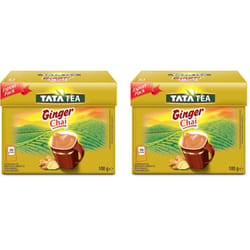 Tata Tea Quick Chai 220g - Blend Of Tea Leaves - Ginger, Pack of 2
