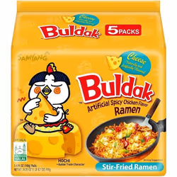 Samyang Cheese Hot Chicken Flavour Noodles 140x5 G - Pack of 1