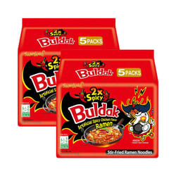 Samyang 2X Spicy Noodle (140 x 5)Gram-Korean Ramen - Pack of 2