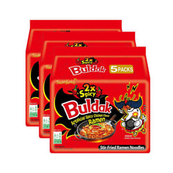Samyang 2X Spicy Noodle (140 x 5)Gram-Korean Ramen - Pack of 3