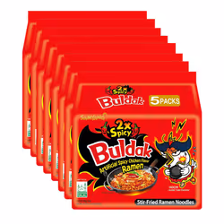 Samyang 2X Spicy Noodle (140 x 5)Gram-Korean Ramen - Pack of 8