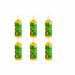 Everbuild 502 All Purpose Weatherproof Wood Adhesive Bottle 500 ml WOOD05 (Pack of 6)