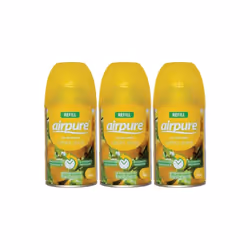AIRPURE Air-O-Matic Air Freshener Refill, 250ml Citrus ZING (Pack of 3)