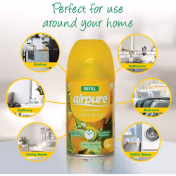 AIRPURE Air-O-Matic Air Freshener Refill, 250ml Citrus ZING (Pack of 3)