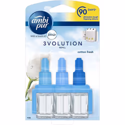 Ambi Pur Febreze 3Volution Air Freshener Plug-In Refill, Cotton Fresh, 20ml (Pack of 3)