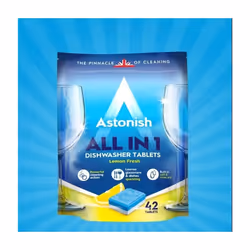 Astonish All in 1 Dishwasher Tablets Lemon 42 Tablets (Pack of 3)