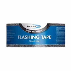 Bond It Flashing Tape 75mm x 10Metres Black BDF002 (Pack of 3)