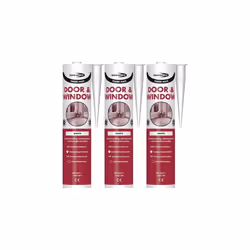 Bond it Frame Mate Door & Window Silicone Sealant White EU3, 310ml  BDFMWH (Pack of 3)