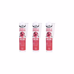 Bond it Frame Mate Door & Window Silicone Sealant White EU3, 310ml  BDFMWH (Pack of 3)