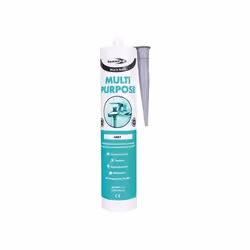 Bond It Multi-Mate GP Multi Purpose Silicone Sealant EU3 Grey  BDMGR (Pack of 3)