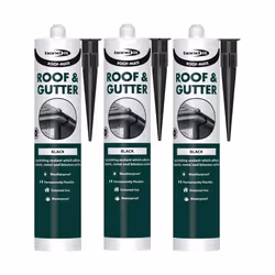 Bond It Roof-Mate, Roof and Gutter Sealant, Black, 310ml (Pack of 3)