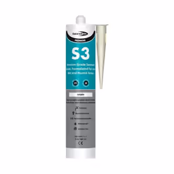 Bond it S3 Ivory High Performance Sanitary Grade Silicone Sealant, 310ml (Pack of 3)