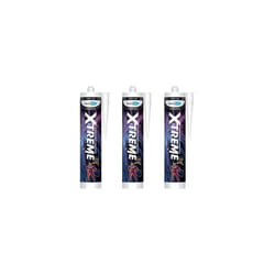 Bond It Xtreme White Anti-Mould Silicone Sealant EU3 Cartridge 310ml BDSANXWH (Pack of 3)