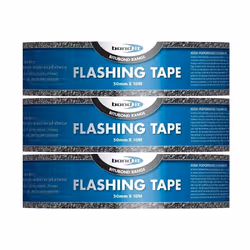 Bond-It Flashing Tape 50mm x 10Metres, Black, BDF001 (Pack of 3)