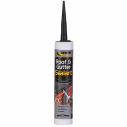 Everbuild Everflex Roof and Gutter Sealant, Black, 300ml    ROOF (Pack of 3)