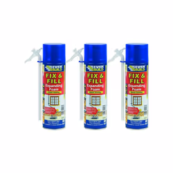 Everbuild Fix and Fill Quick Setting Expanding Foam, 500 ml   EVFF5 (Pack of 3)
