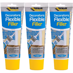 Everbuild Flexible Decorators Filler, White, 200 ml       EASIFLEX (Pack of 3)