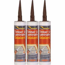 Everbuild Timber and Laminate Sealant, Oak, 300ml   TIMBOAK (Pack of 3)