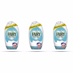Fairy Non Bio Washing Liquid Laundry Detergent Gel, 48 Washes, 1.8 L, for Sensitive Skin (Pack of 3)
