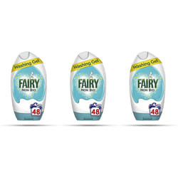 Fairy Non Bio Washing Liquid Laundry Detergent Gel, 48 Washes, 1.8 L, for Sensitive Skin (Pack of 3)
