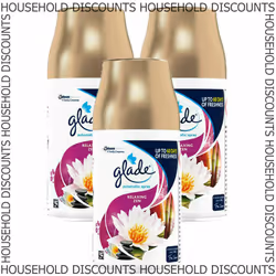 Glade Automatic Air Freshener Refill, Auto Spray Scent for Home, Relaxing Zen, 269ml (Pack of 3)