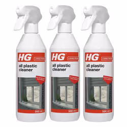 HG All Plastic Cleaner, Multi-Use Spray, 500ml (209050106) (Pack of 3)