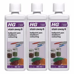 HG Stain Away 6, Removes Ballpoint Pen Ink, Stubborn Food & Colouring Marks, 50ml (425005106) (Pack of 3)