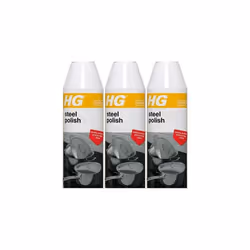 HG Steel Polish, Fast Acting Stainless Steel 3-in-1 Cleaner, 250ml (168030106) (Pack of 3)